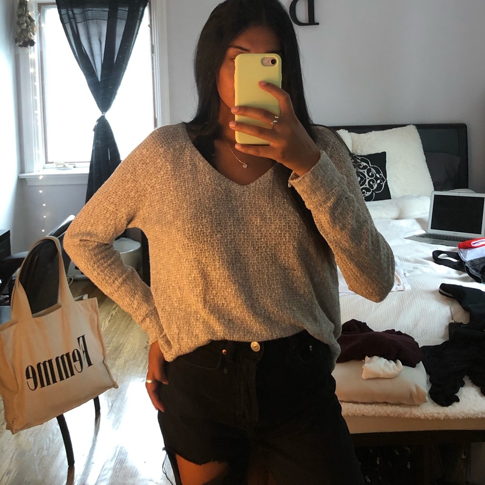 Beige knit sweater